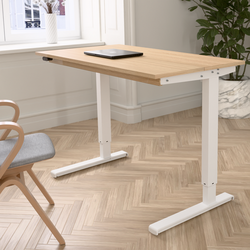 Bureau Assis-Debout SPLIT — Compact, Épuré & Rangement Intégré