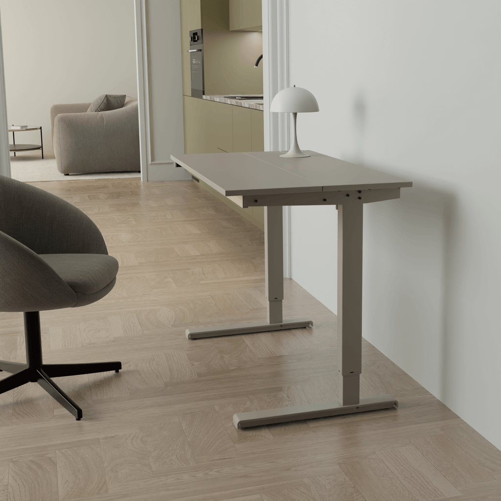 Bureau Assis-Debout SPLIT — Compact, Épuré & Rangement Intégré