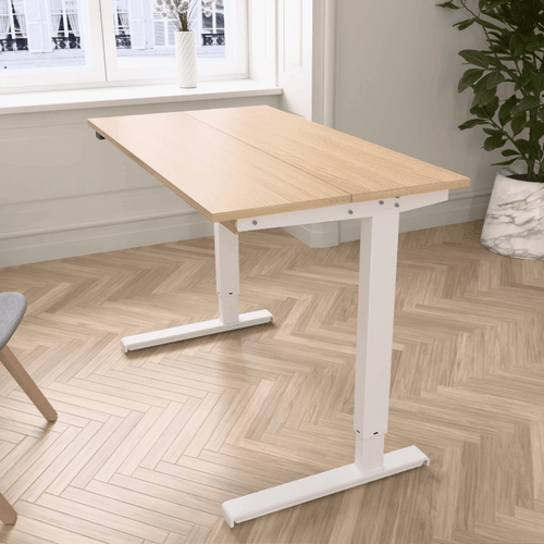 Bureau Assis-Debout SPLIT — Compact, Épuré & Rangement Intégré